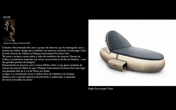 NINI ANDRADE SILVA AWARDED WITH THE BEST FURNITURE DESIGN IN KUALA LUMPUR